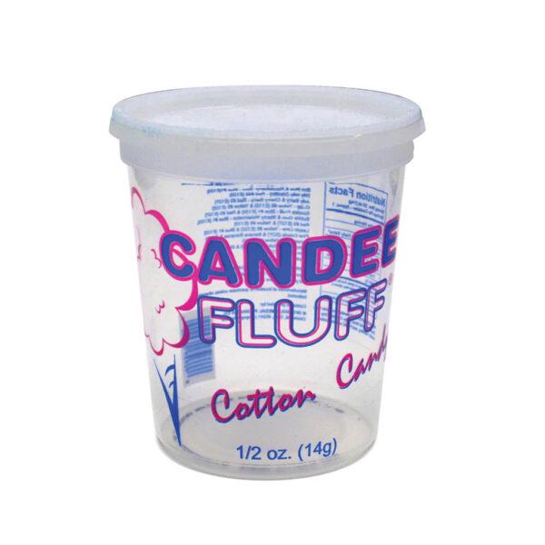 Candee Fluff Fairy Floss Small Containers (50 Pack)