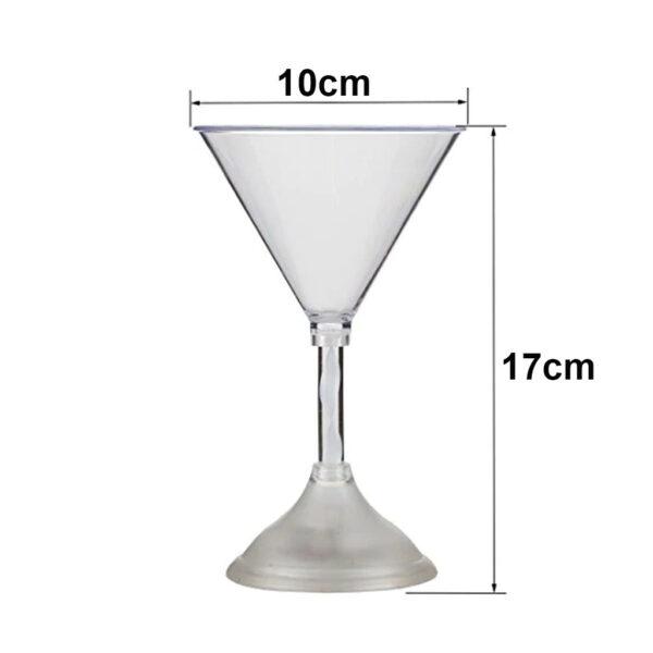 LED Flashing Plastic Martini Cocktail Glasses - Image 2