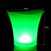 1 x 5 Litre 4 Colour Waterproof Plastic LED Ice Bucket