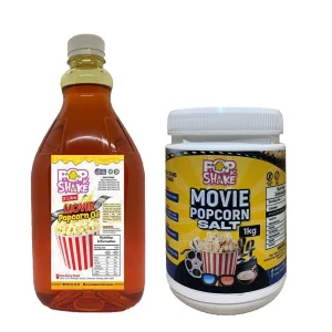 Bundle of 2 litre Popcorn Oil & 1kg Movie Popcorn Salt