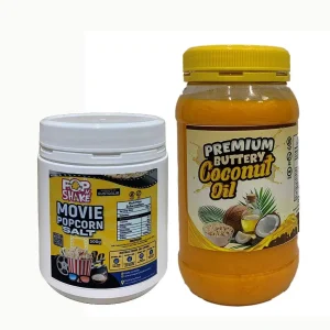 Bundle of 700ml Premium Buttery Coconut Popcorn Oil & 500g Popcorn Movie Salt