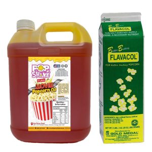 5 litre Popcorn Oil & 992g Flavacol Salt (Choose a Flavour)